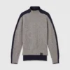 Pullover mit Rollkragen und kontrastierenden Einsätzen