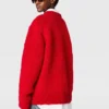 Pullover mit Rundhalsausschnitt und Airbrush-Pferdemotiv
