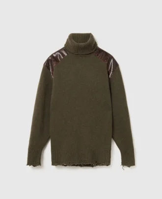 Pullover mit Schlangenpanel und Rollkragen
