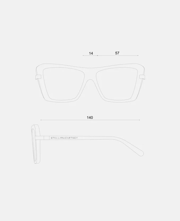 Quadratische Cat-Eye-Sonnenbrille