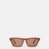 Rechteckige Cat-Eye-Sonnenbrille
