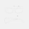 Rechteckige Sonnenbrille