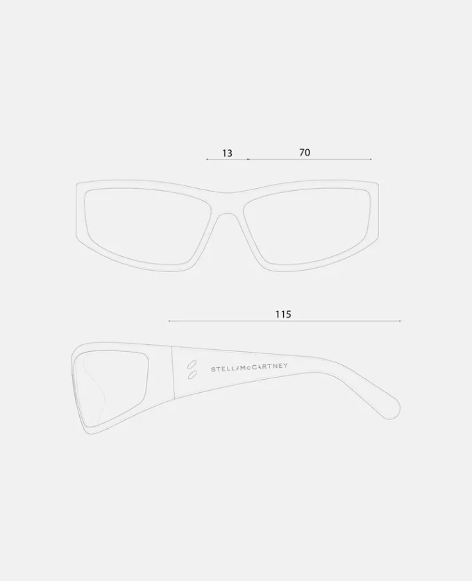Rechteckige Sonnenbrille