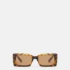 Rechteckige Sonnenbrille mit Logo-Gravur