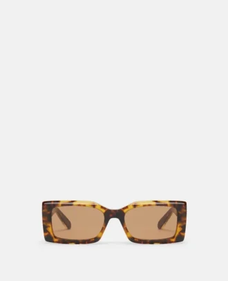 Rechteckige Sonnenbrille mit Logo-Gravur