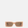Rechteckige Sonnenbrille mit Logo-Gravur
