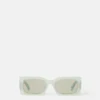 Rechteckige Sonnenbrille mit Logo-Gravur