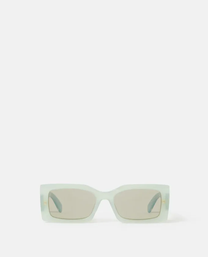 Rechteckige Sonnenbrille mit Logo-Gravur