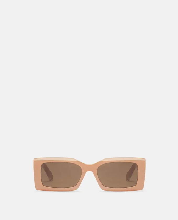 Rechteckige Sonnenbrille mit Logo-Gravur