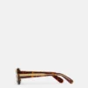 Rechteckige Sonnenbrille mit Logo-Gravur