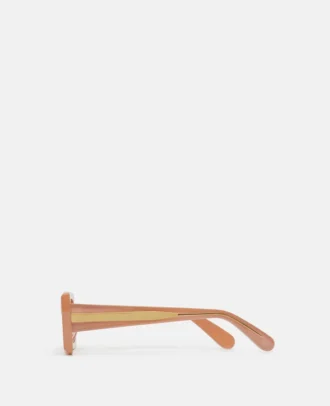 Rechteckige Sonnenbrille mit Logo-Gravur