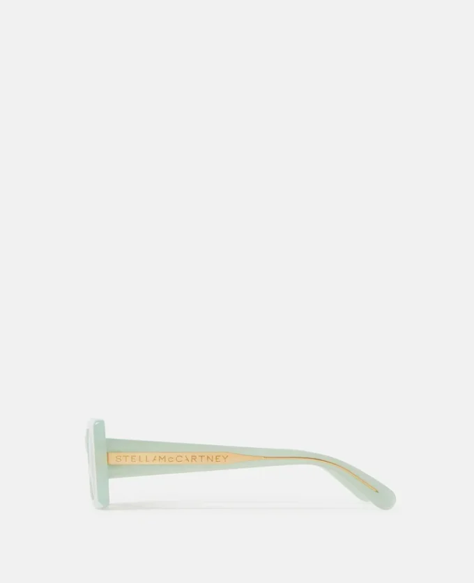 Rechteckige Sonnenbrille mit Logo-Gravur