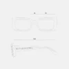 Rechteckige Sonnenbrille mit Logo-Gravur