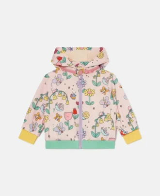 Regenjacke mit Kapuze und Blumenprint