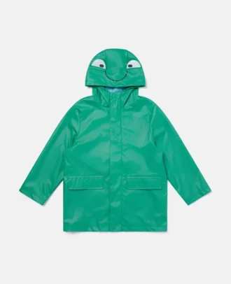 Regenjacke mit Kapuze und Frosch-Grafik