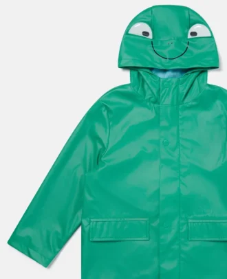 Regenjacke mit Kapuze und Frosch-Grafik