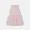 Ärmelloses Kleid mit Blumenapplikationen