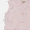 Ärmelloses Kleid mit Blumenapplikationen