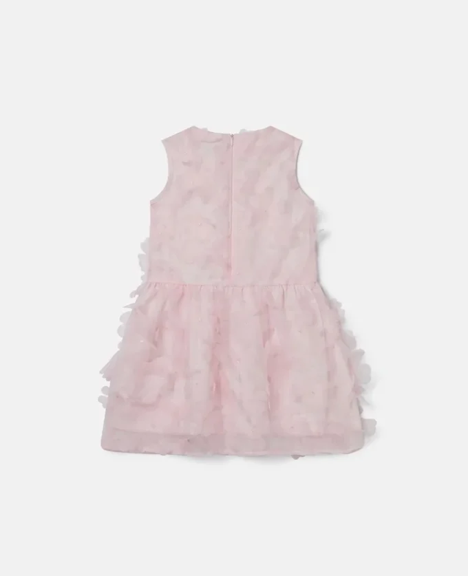 Ärmelloses Kleid mit Blumenapplikationen