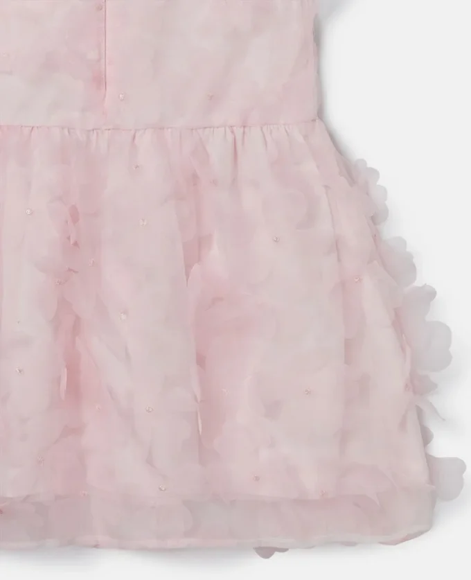 Ärmelloses Kleid mit Blumenapplikationen