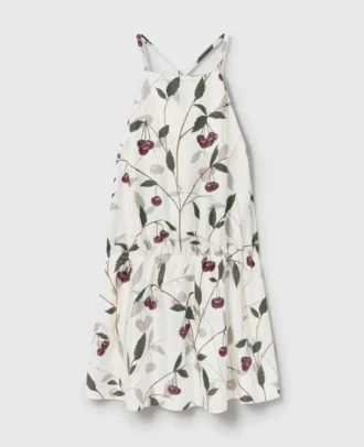 Ärmelloses Minikleid mit Kirschprint