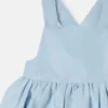 Ärmelloses Tüllkleid mit Blütenblatt-Einsätzen