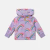 Rollerskate-Regenjacke mit Regenbogenprint