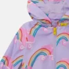 Rollerskate-Regenjacke mit Regenbogenprint