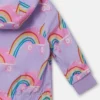 Rollerskate-Regenjacke mit Regenbogenprint