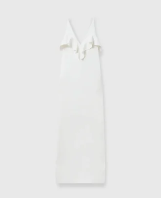Rüschen-Kleid mit V-Ausschnitt