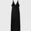 Rüschen-Kleid mit V-Ausschnitt