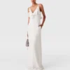 Rüschen-Kleid mit V-Ausschnitt