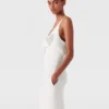 Rüschen-Kleid mit V-Ausschnitt