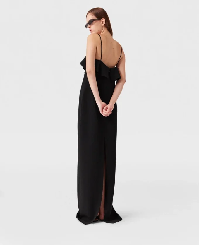 Rüschen-Kleid mit V-Ausschnitt