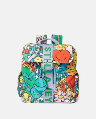 Rucksack mit Earth Friends-Print und Schnalle