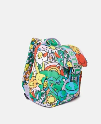 Rucksack mit Earth Friends-Print und Schnalle