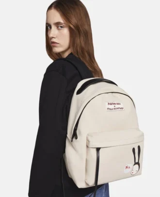 Rucksack mit kleinem schwarzen Hasenprint