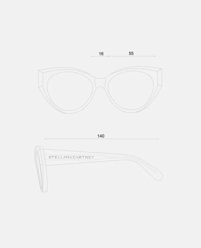 Runde Cat-Eye-Sonnenbrille