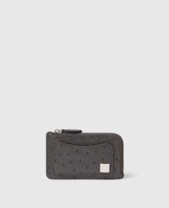 Ryder Ostrich Zip-Kartenetui