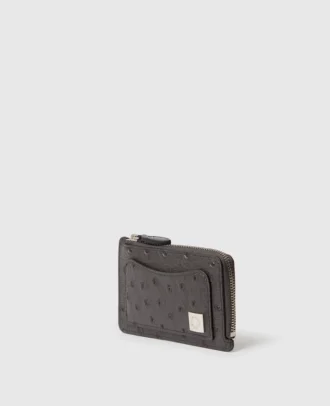Ryder Ostrich Zip-Kartenetui