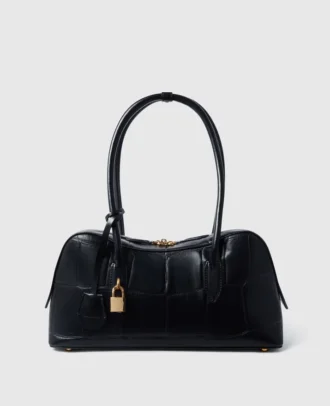 Ryder Schultertasche mit Krokodilprägung