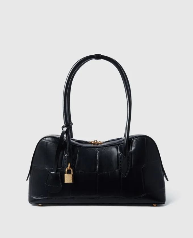 Ryder Schultertasche mit Krokodilprägung