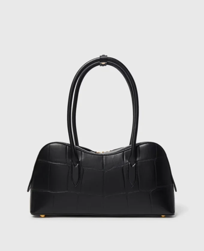 Ryder Schultertasche mit Krokodilprägung