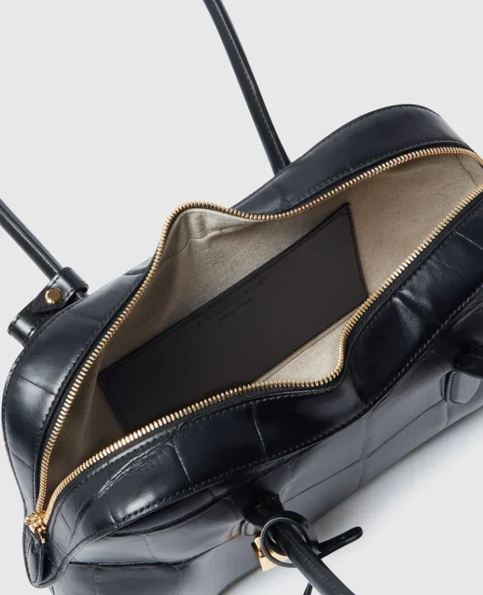 Ryder Schultertasche mit Krokodilprägung