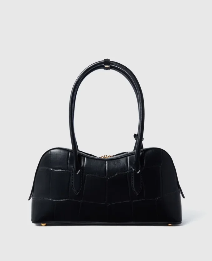 Ryder Schultertasche mit Krokodilprägung