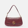 S-Wave Schultertasche mit Krokodilprägung