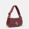 S-Wave Schultertasche mit Krokodilprägung