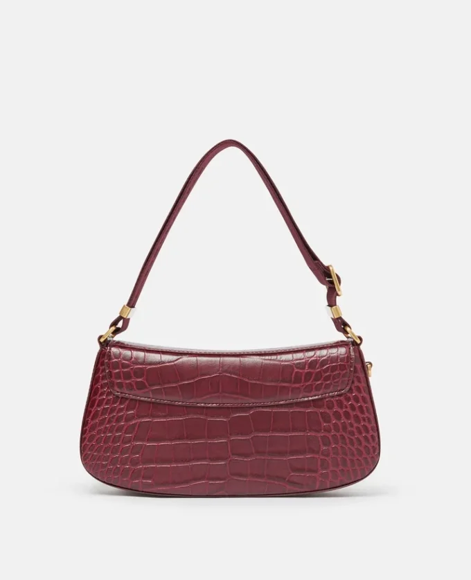 S-Wave Schultertasche mit Krokodilprägung