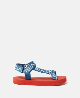 Sandalen mit Moniker-Print