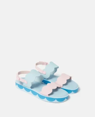 Sandalen mit Wellenkante und Knöchelriemen